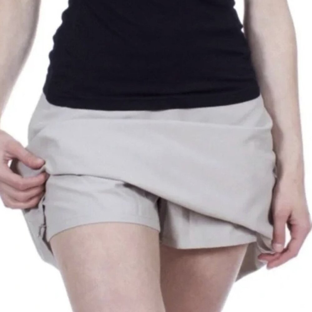 Patagonia‎ Duway Dove Gray Golf Skirt Side-Zip Athleisure Skort Size 4 - NWOT